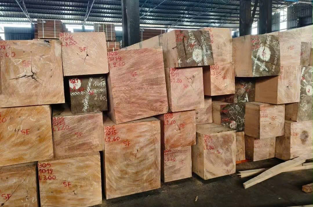 Bosse squared timber prepared for export