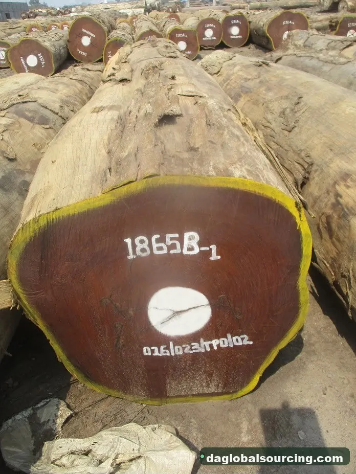 Aformosia logs from Congo — goods a Vietnam buyer wants
