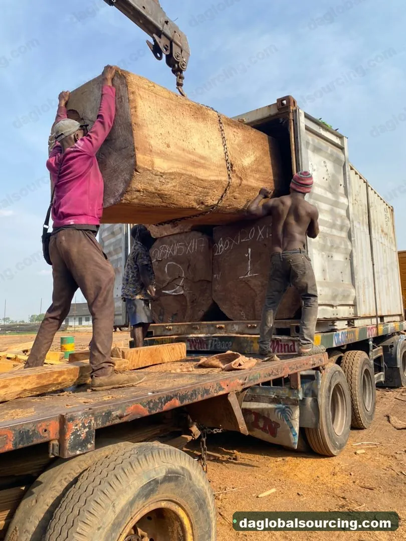 Iroko logs from Congo — goods a Vietnam buyer wants