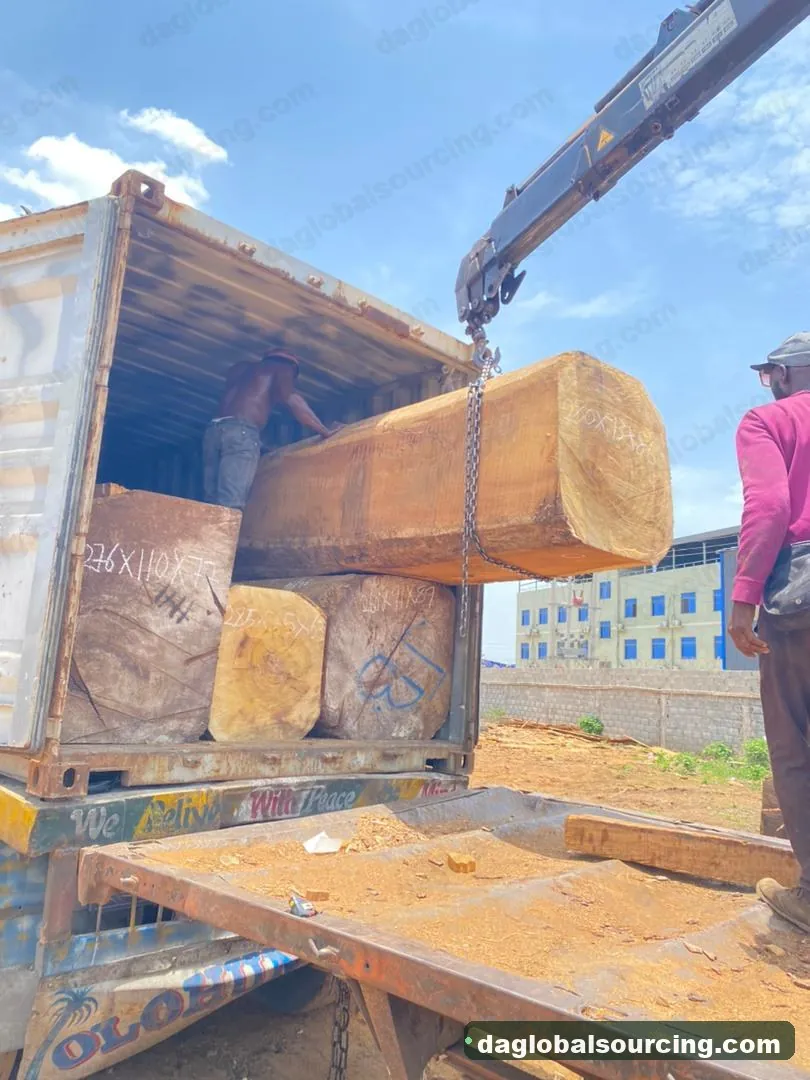 Iroko squared from Nigeria — goods a Vietnam buyer wants