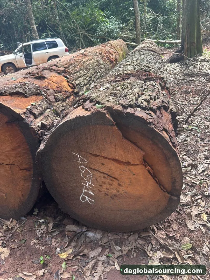 Mukulungu logs from Central African Republic — goods a Vietnam buyer wants
