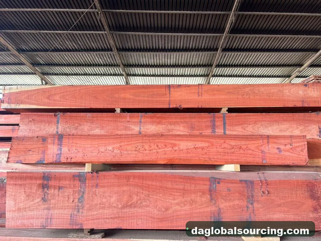 Padouk squared from Central African Republic — goods a Vietnam buyer wants