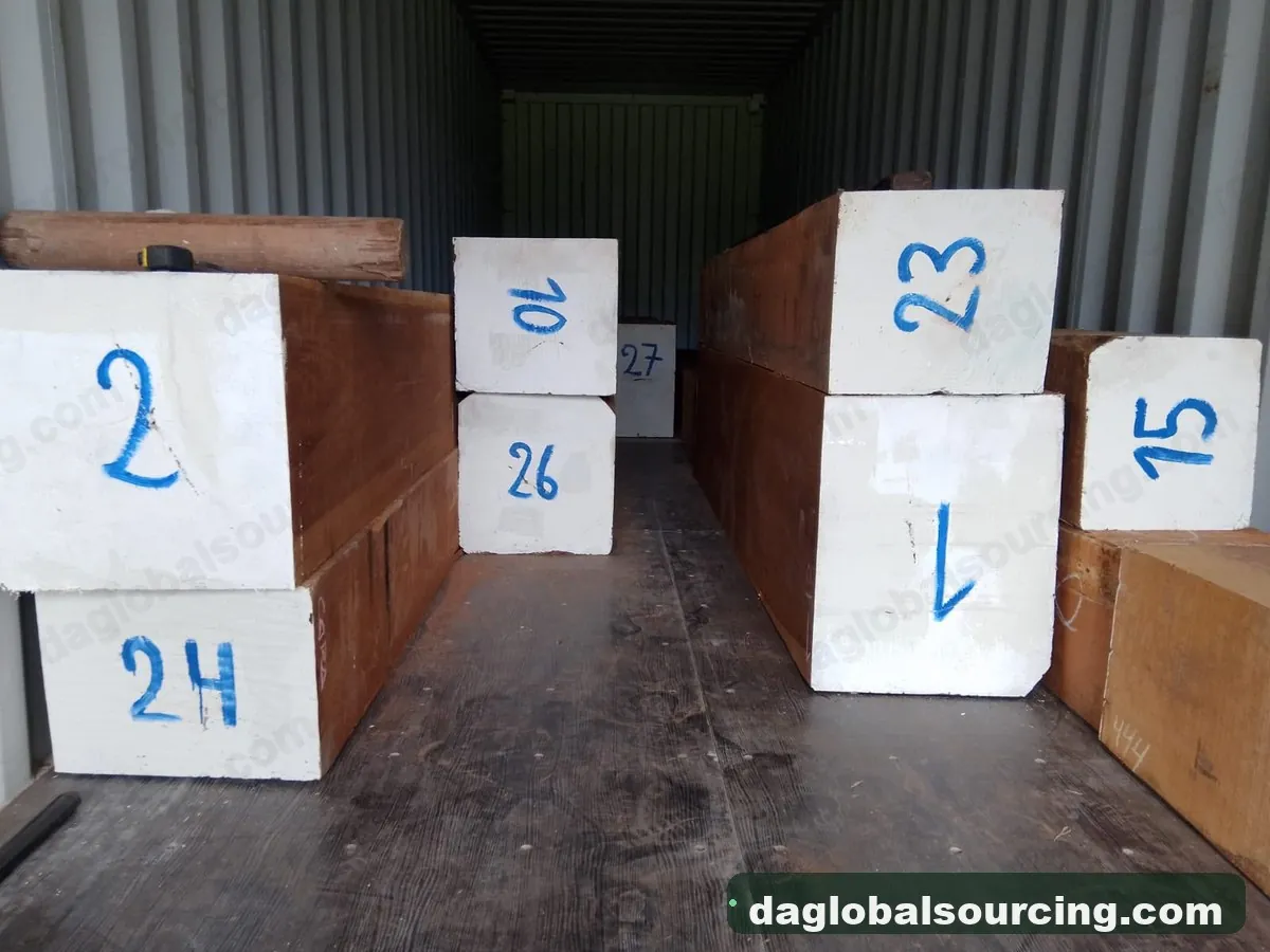 Jatoba squared from Peru — goods a Vietnam buyer wants