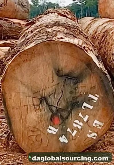 Essia logs from Congo — goods a Vietnam buyer wants