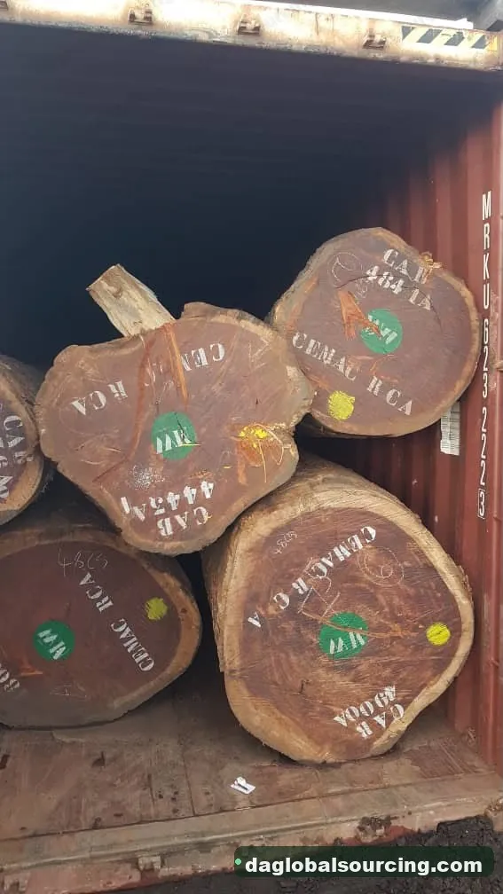 Padouk squared from Congo — goods a Vietnam buyer wants