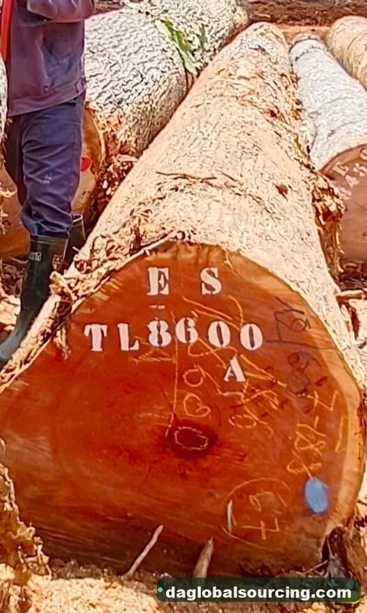 Essia logs from Congo — goods a Vietnam buyer wants