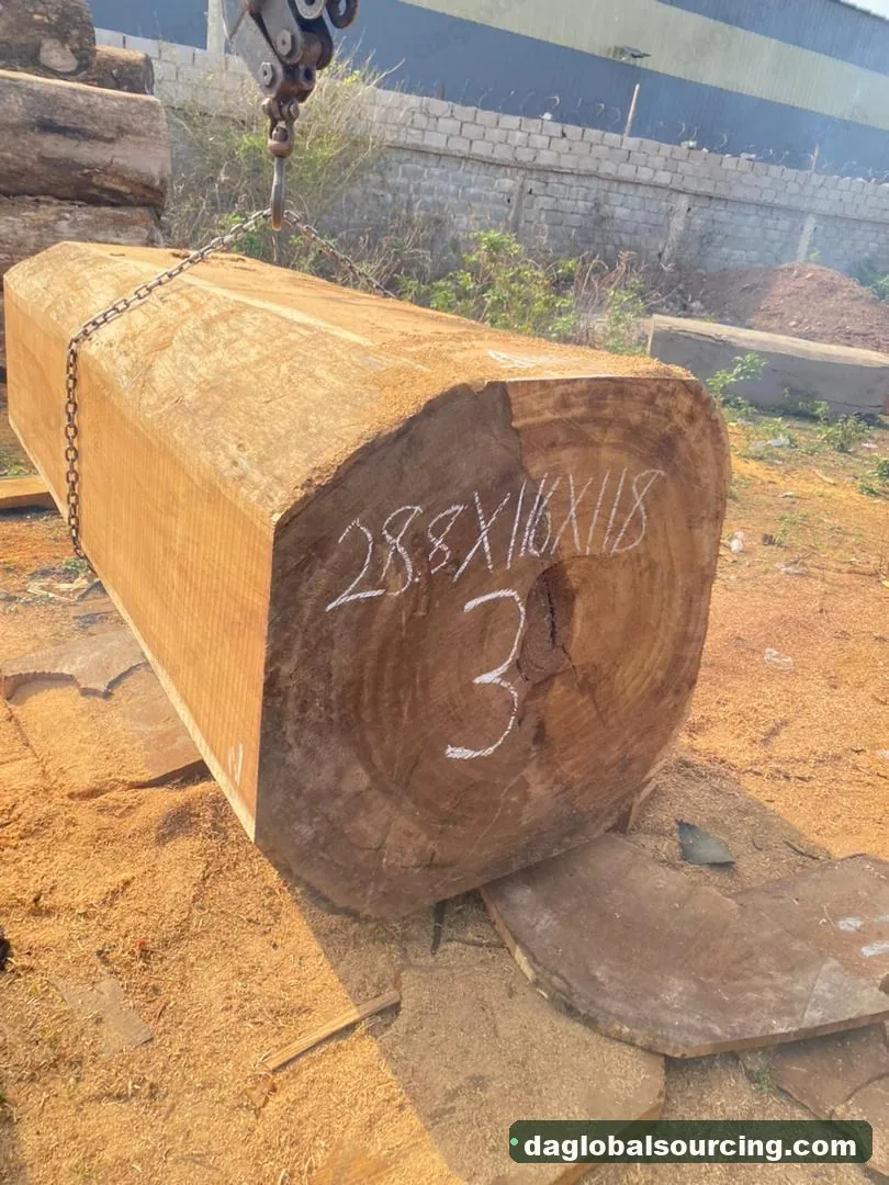 Iroko squared from Congo — goods a Vietnam buyer wants