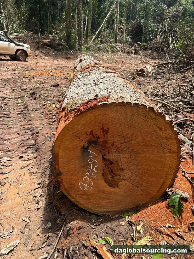 Mukulungu logs from Cameroon — goods a Vietnam buyer wants