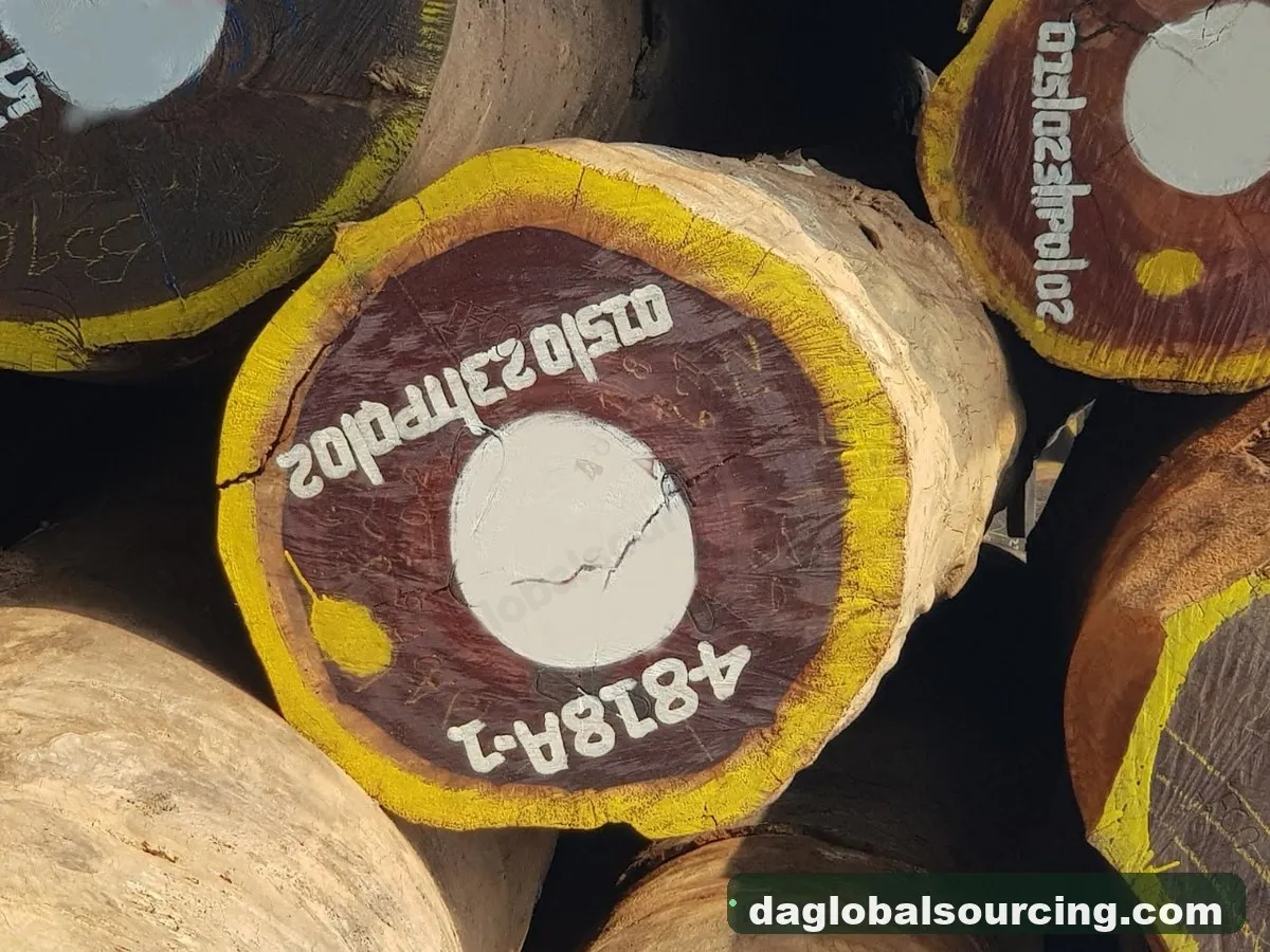 Padouk squared from Congo — goods a Vietnam buyer wants
