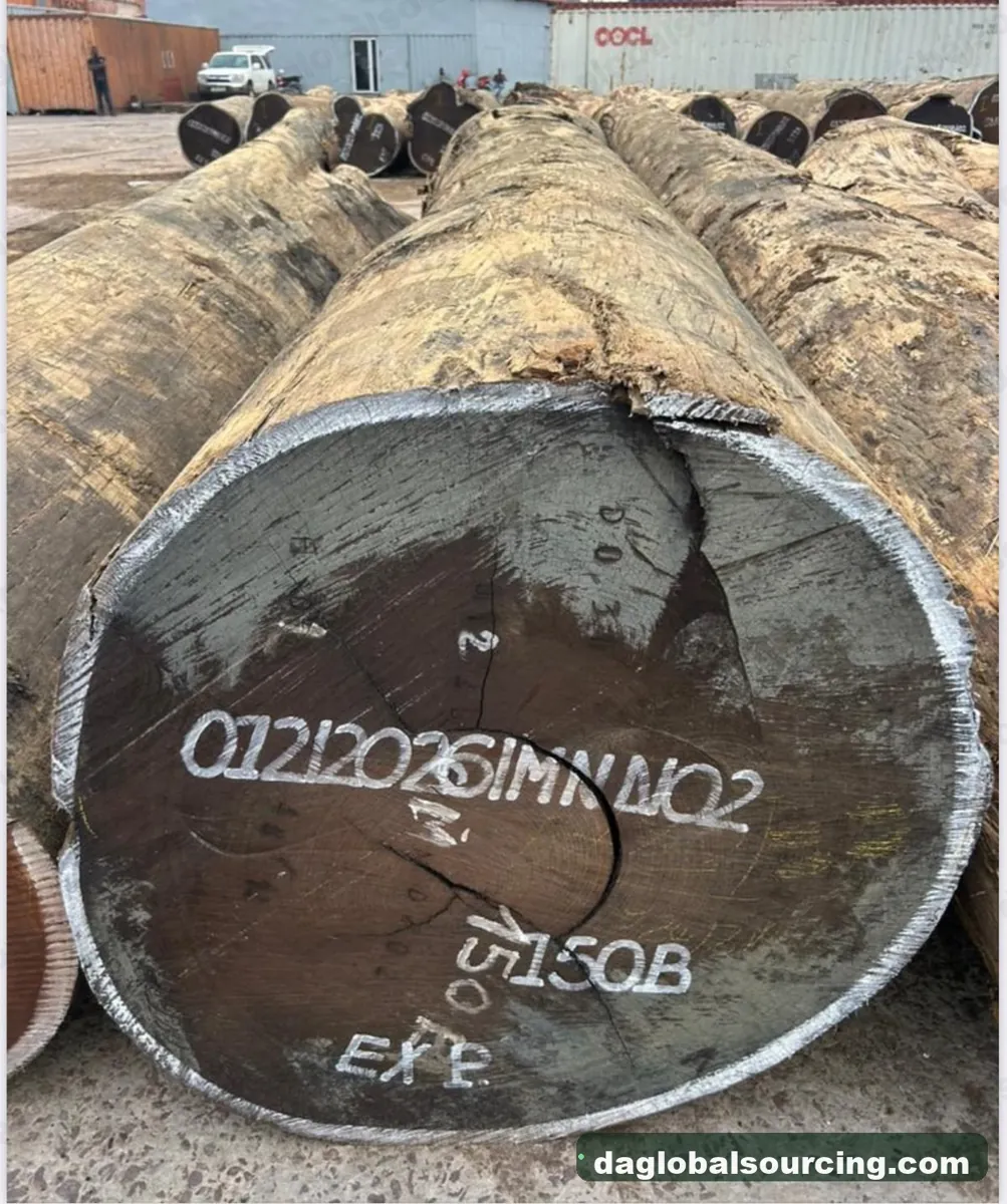 Wenge logs from Congo — goods a Vietnam buyer wants