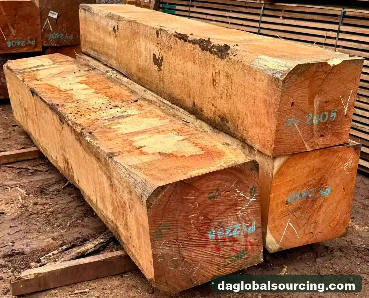 Doussie (Afzelia) squared from Central African Republic — goods a Vietnam buyer wants