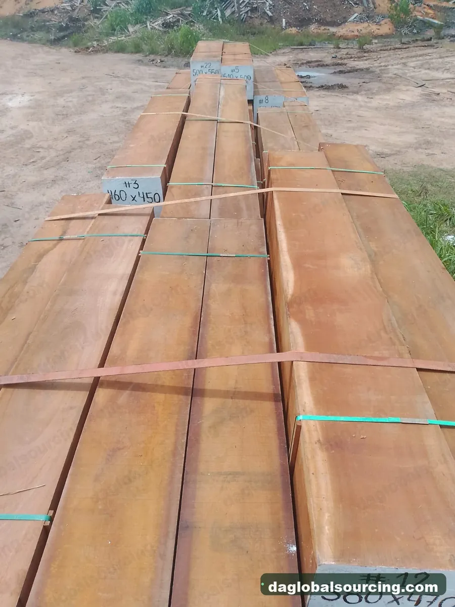 Jatoba squared from Peru — goods a Vietnam buyer wants