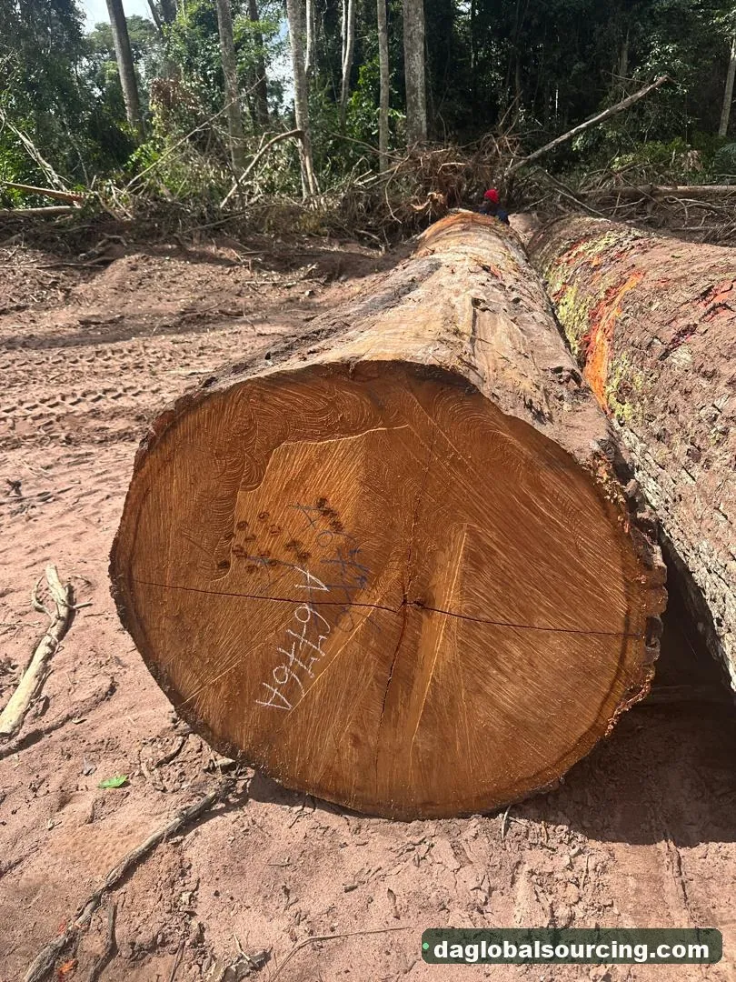 Mukulungu logs from Cameroon — goods a Vietnam buyer wants