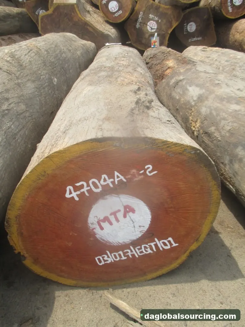 Doussie (Afzelia) logs from Cameroon — goods a Vietnam buyer wants
