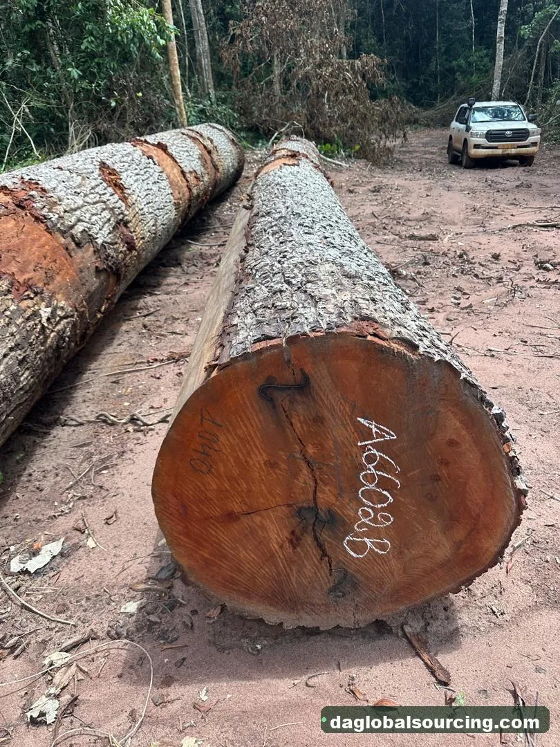 Mukulungu logs from Central African Republic — goods a Vietnam buyer wants